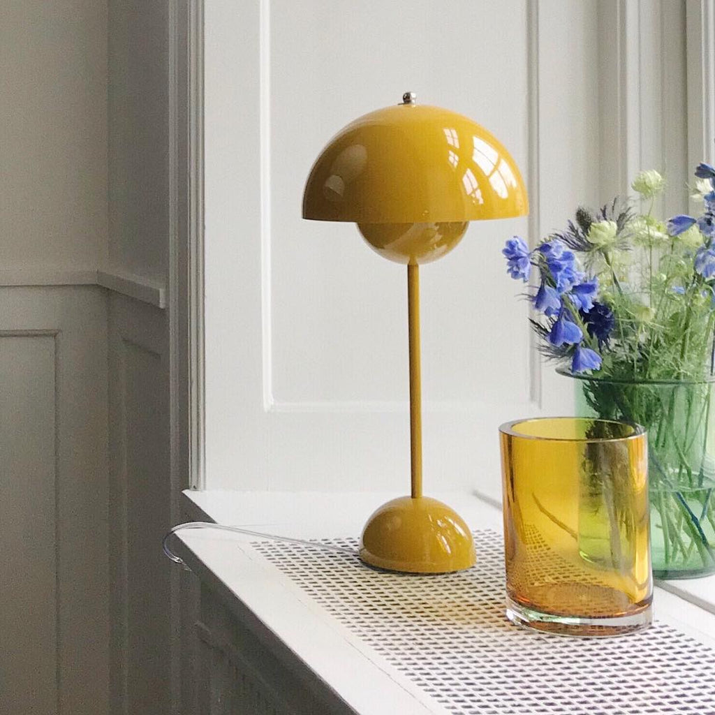 Modern Table Lamp for Bedroom | Metal Dome Accent Lighting | Lologe