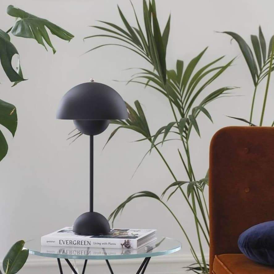 Modern Table Lamp for Bedroom | Metal Dome Accent Lighting | Lologe