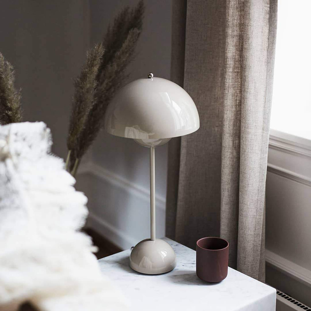 Modern Table Lamp for Bedroom | Metal Dome Accent Lighting | Lologe