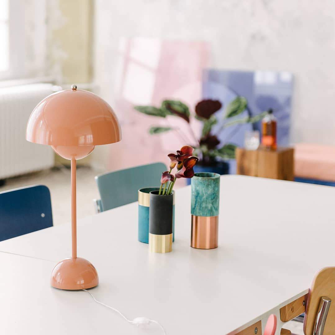 Modern Table Lamp for Bedroom | Metal Dome Accent Lighting | Lologe