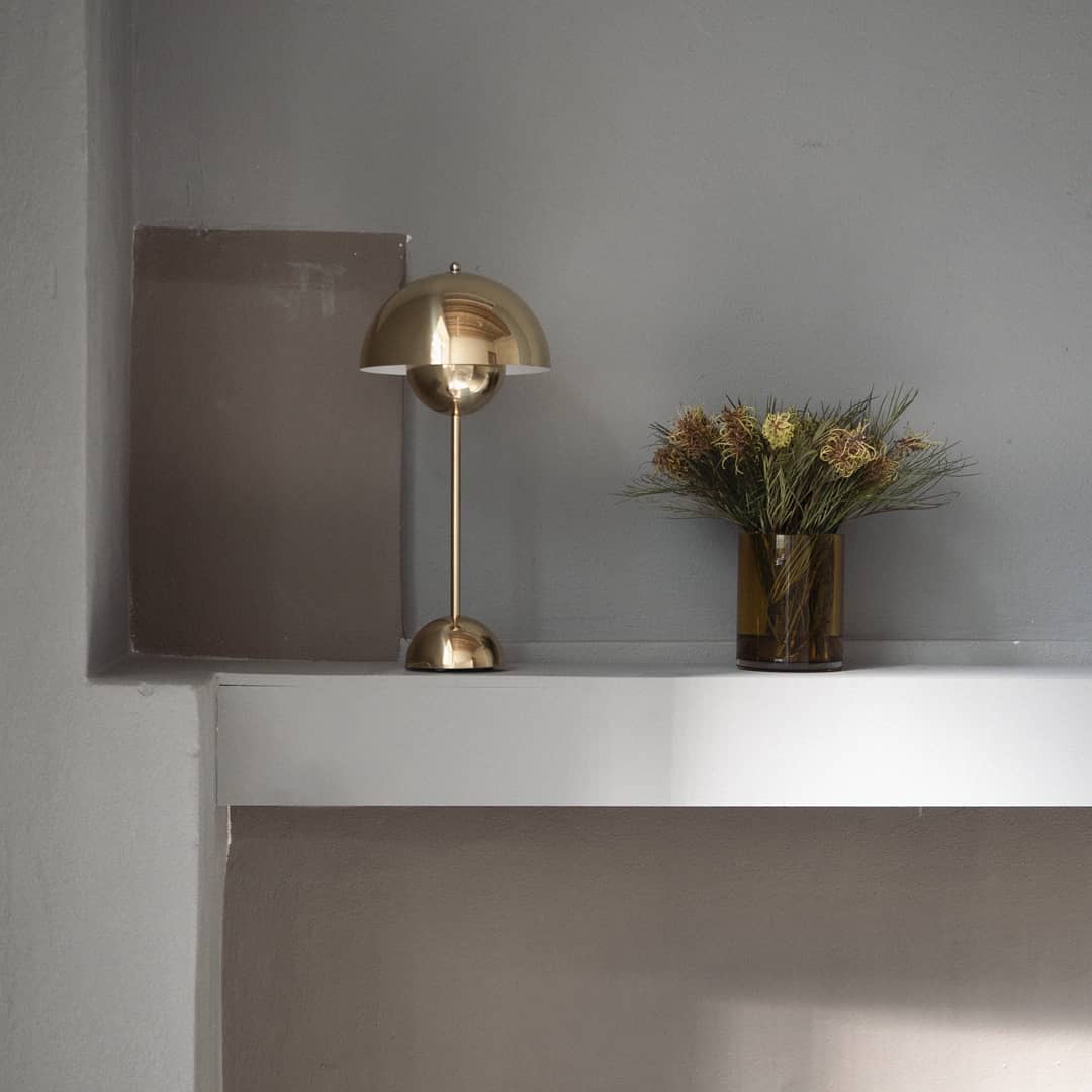 Modern Table Lamp for Bedroom | Metal Dome Accent Lighting | Lologe