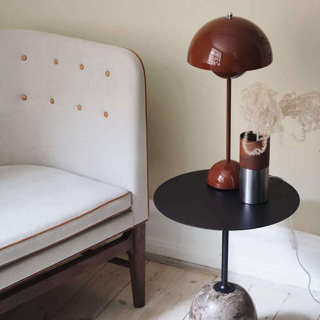 Modern Table Lamp for Bedroom | Metal Dome Accent Lighting | Lologe