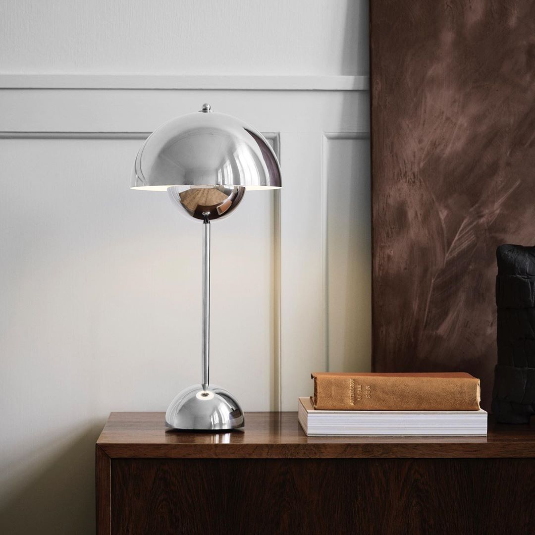 Modern Table Lamp for Bedroom | Metal Dome Accent Lighting | Lologe
