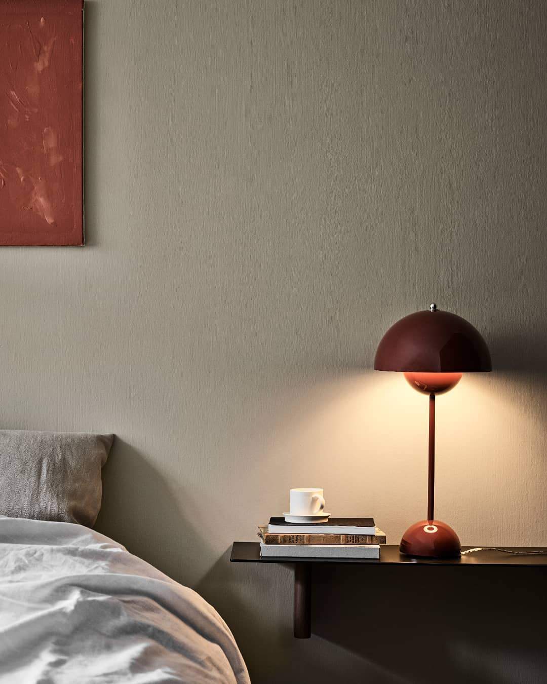 Modern Table Lamp for Bedroom | Metal Dome Accent Lighting | Lologe