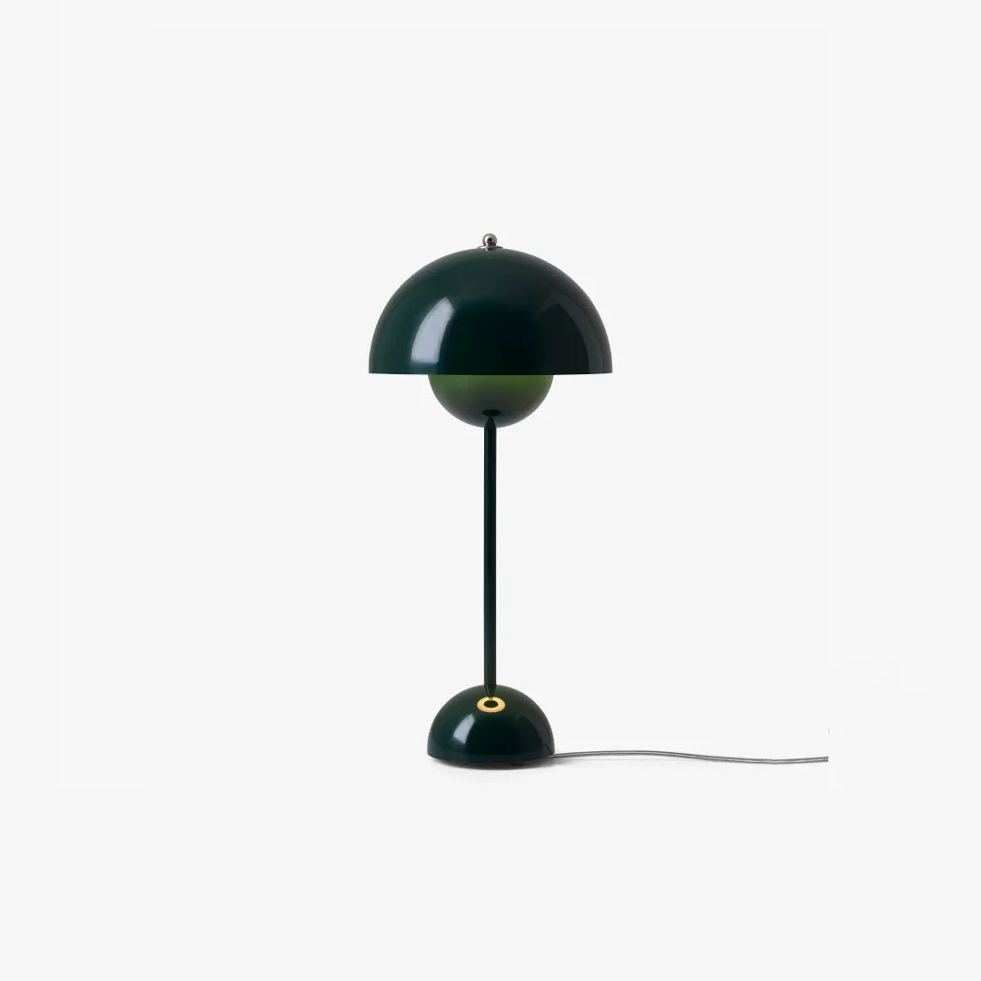 Modern Table Lamp for Bedroom | Metal Dome Accent Lighting | Lologe