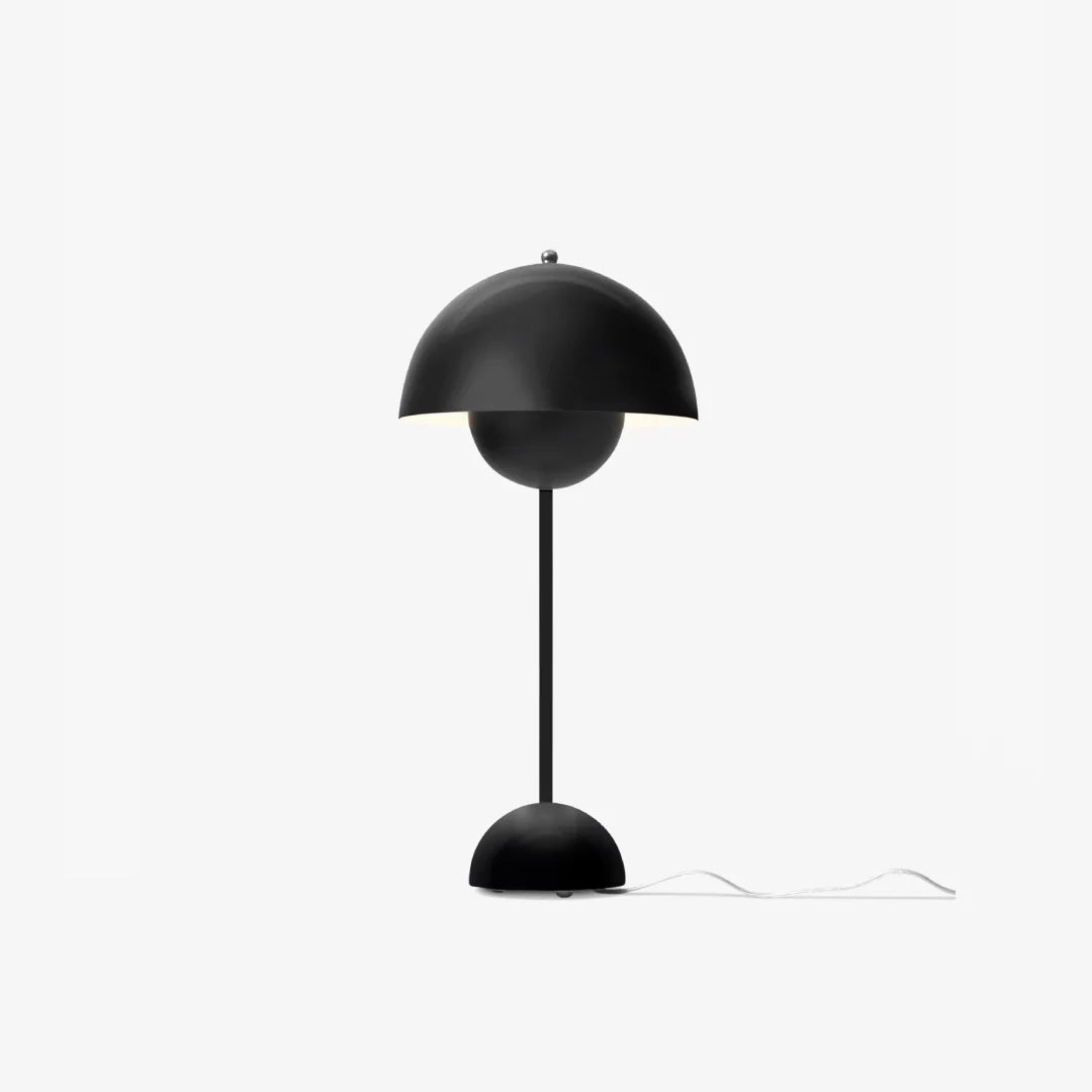Modern Table Lamp for Bedroom | Metal Dome Accent Lighting | Lologe