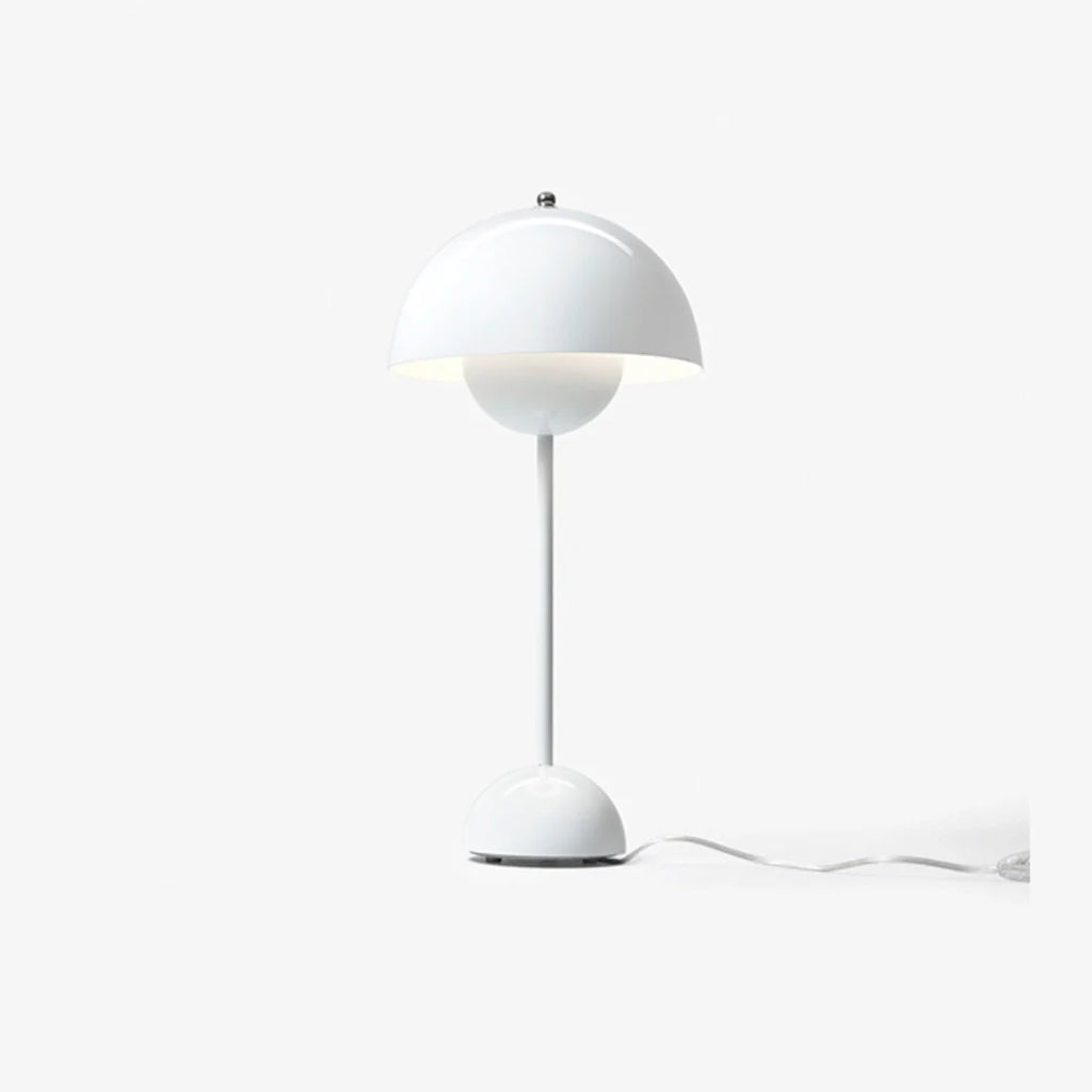 Modern Table Lamp for Bedroom | Metal Dome Accent Lighting | Lologe