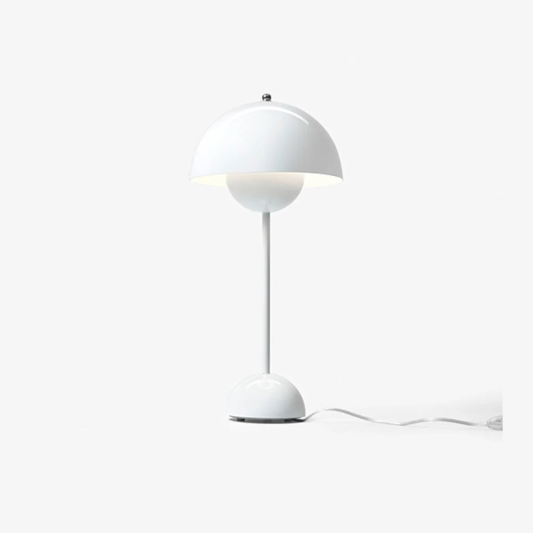 Modern Table Lamp for Bedroom | Metal Dome Accent Lighting | Lologe