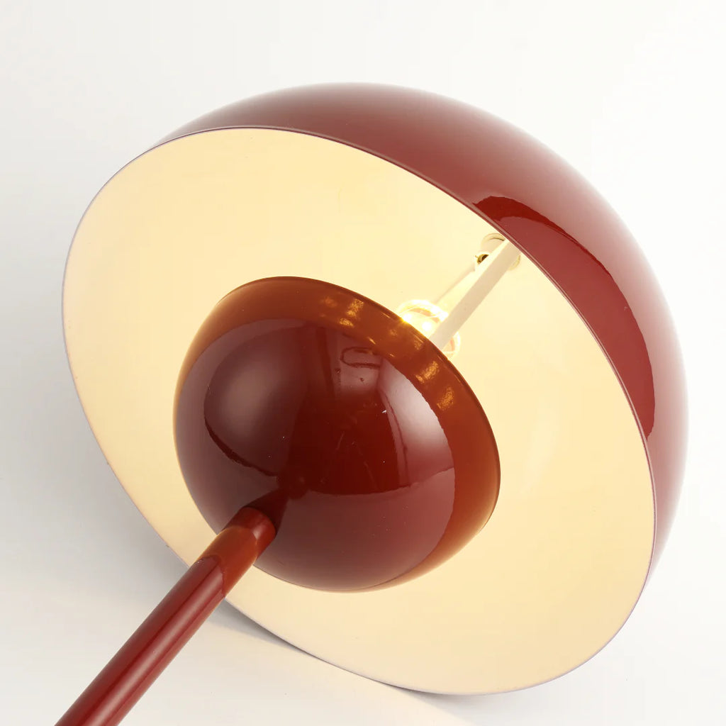 Modern Table Lamp for Bedroom | Metal Dome Accent Lighting | Lologe
