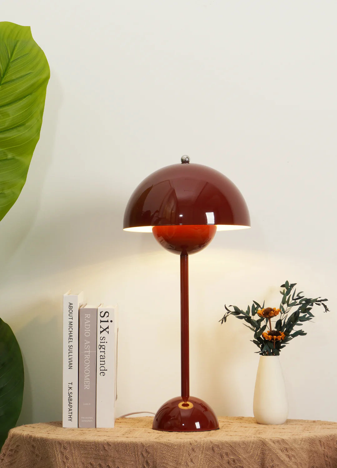 Modern Table Lamp for Bedroom | Metal Dome Accent Lighting | Lologe