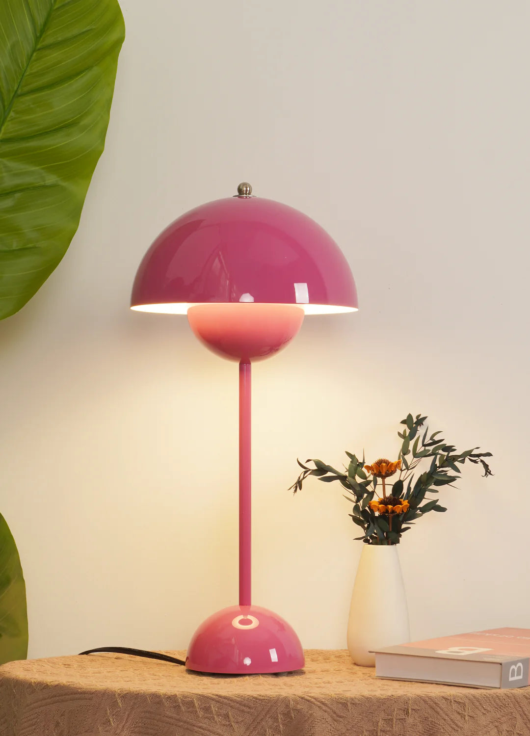 Modern Table Lamp for Bedroom | Metal Dome Accent Lighting | Lologe