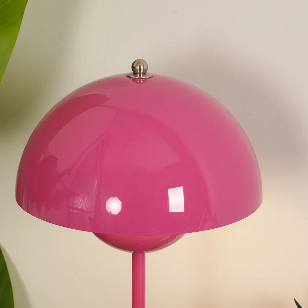 Modern Table Lamp for Bedroom | Metal Dome Accent Lighting | Lologe