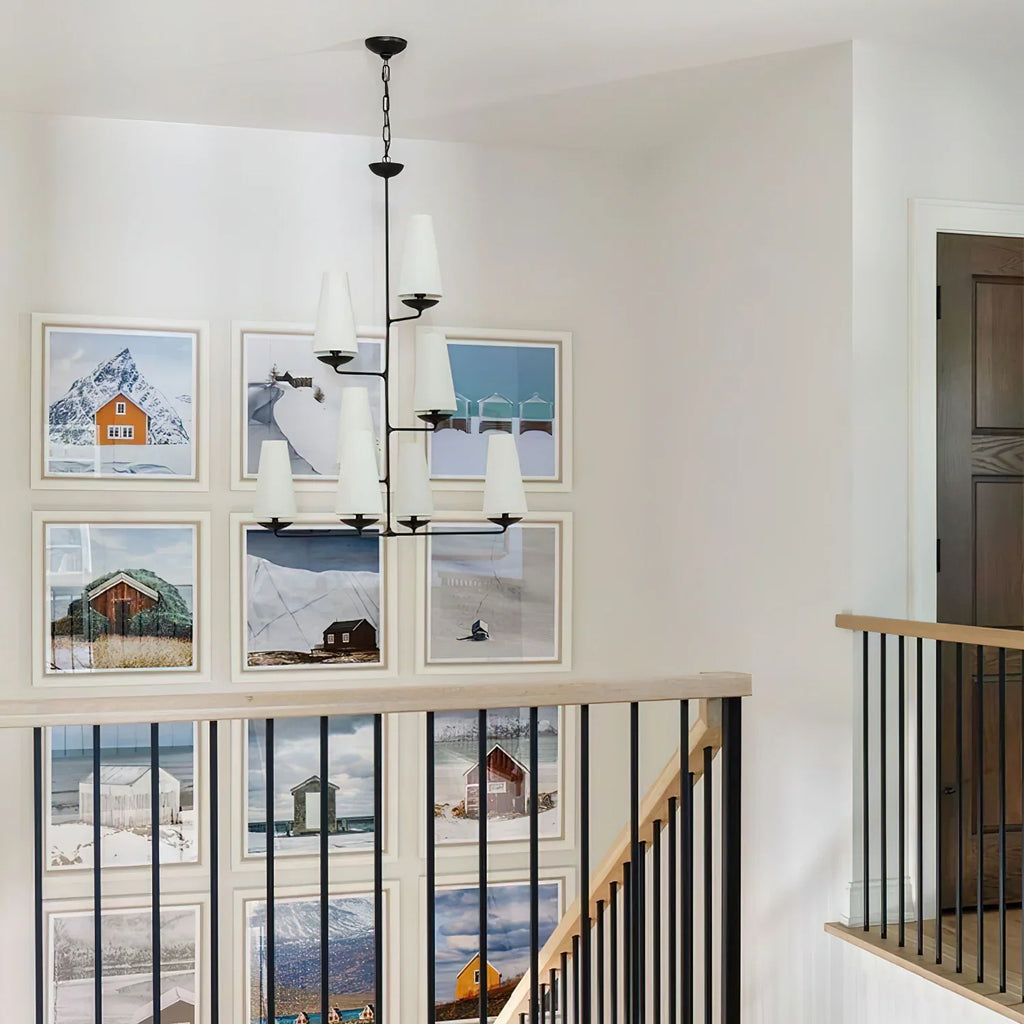 Vertical Chandelier | Modern Multi-Light Ceiling Fixture for Stairwell & Foyer | Lologe