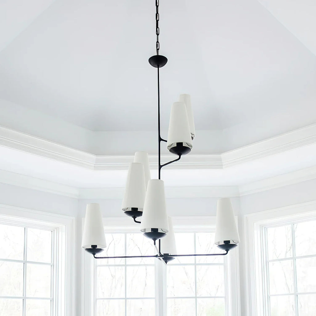 Vertical Chandelier | Modern Multi-Light Ceiling Fixture for Stairwell & Foyer | Lologe