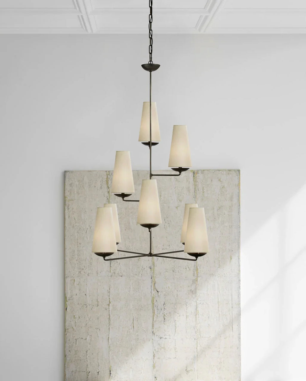 Vertical Chandelier | Modern Multi-Light Ceiling Fixture for Stairwell & Foyer | Lologe