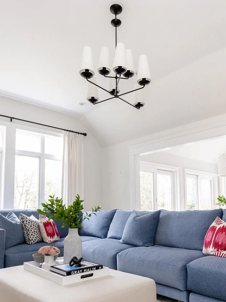 Vertical Chandelier | Modern Multi-Light Ceiling Fixture for Stairwell & Foyer | Lologe