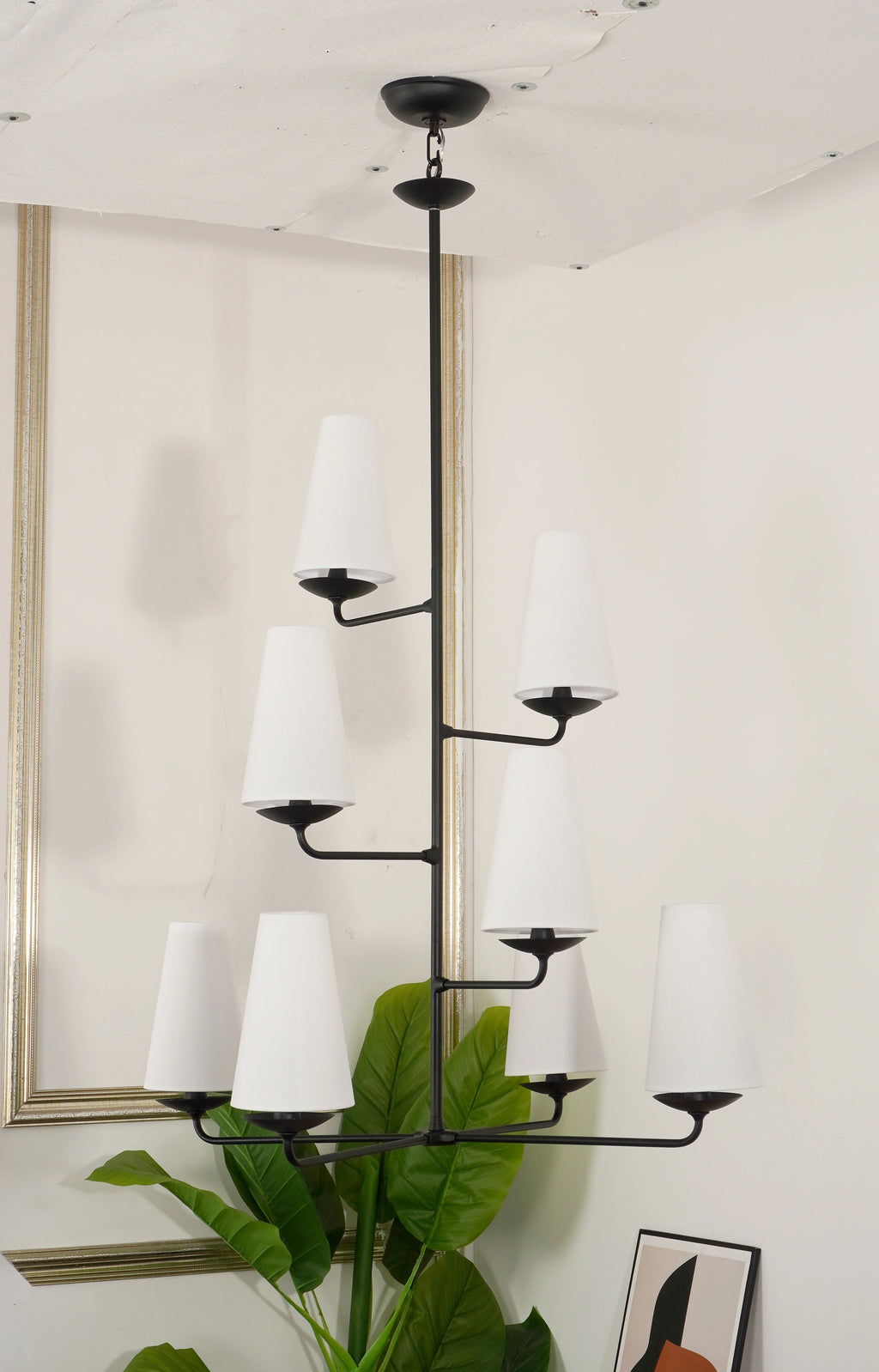 Vertical Chandelier | Modern Multi-Light Ceiling Fixture for Stairwell & Foyer | Lologe