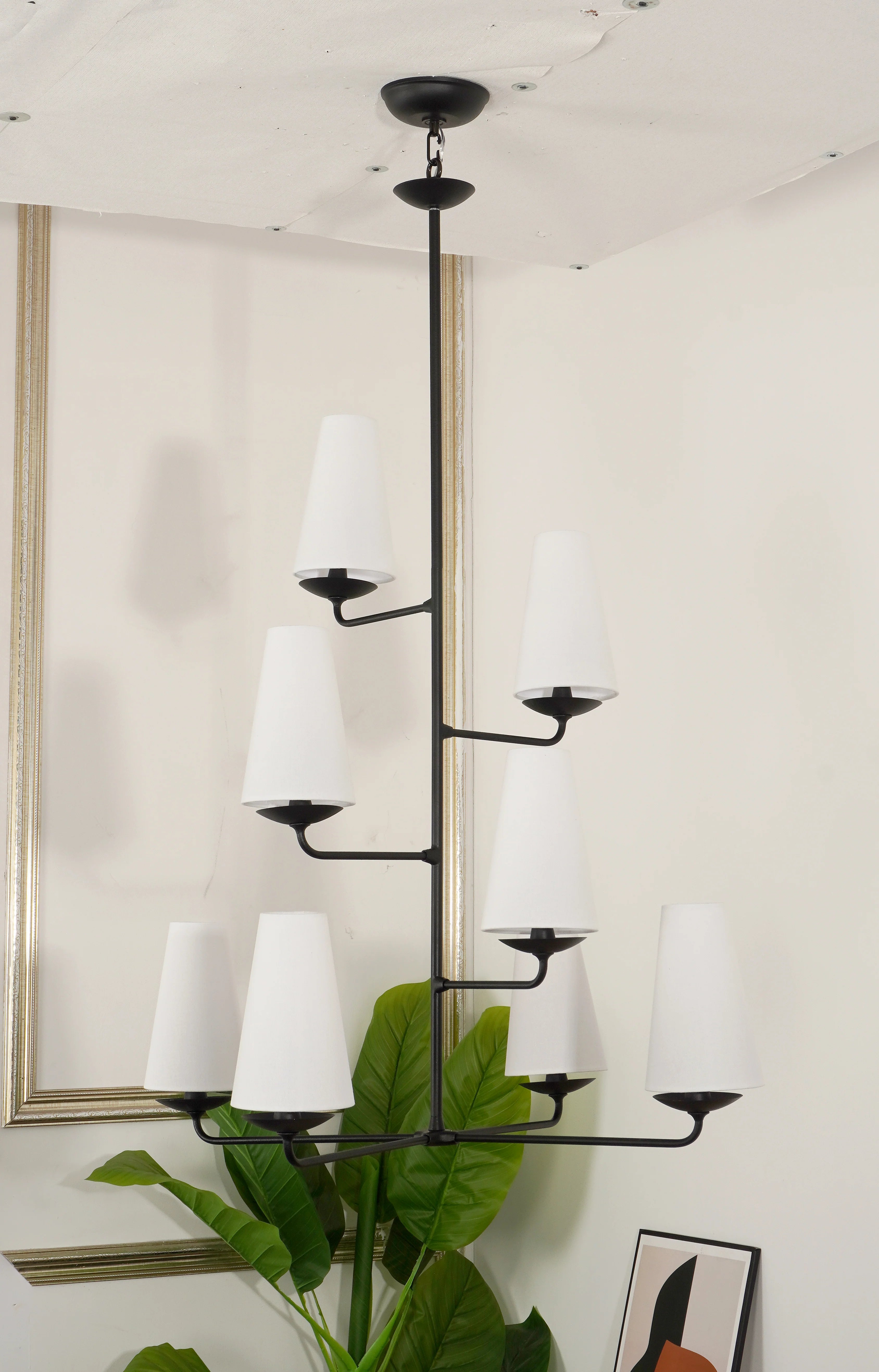Vertical Chandelier | Modern Multi-Light Ceiling Fixture for Stairwell & Foyer | Lologe