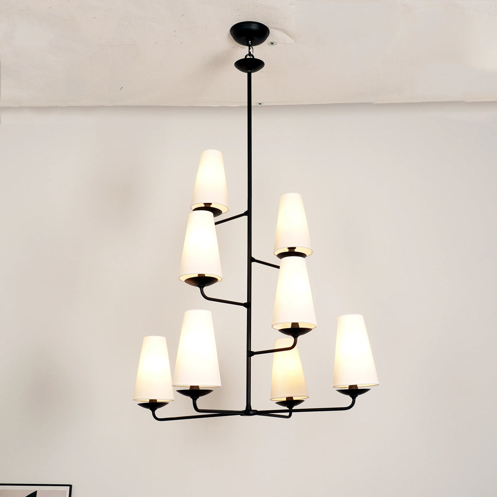 Vertical Chandelier | Modern Multi-Light Ceiling Fixture for Stairwell & Foyer | Lologe