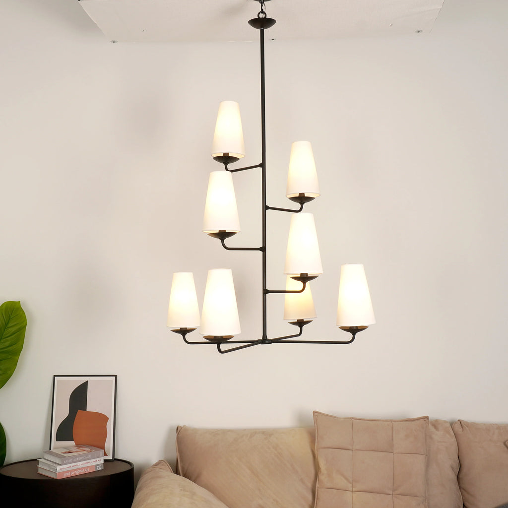 Vertical Chandelier | Modern Multi-Light Ceiling Fixture for Stairwell & Foyer | Lologe
