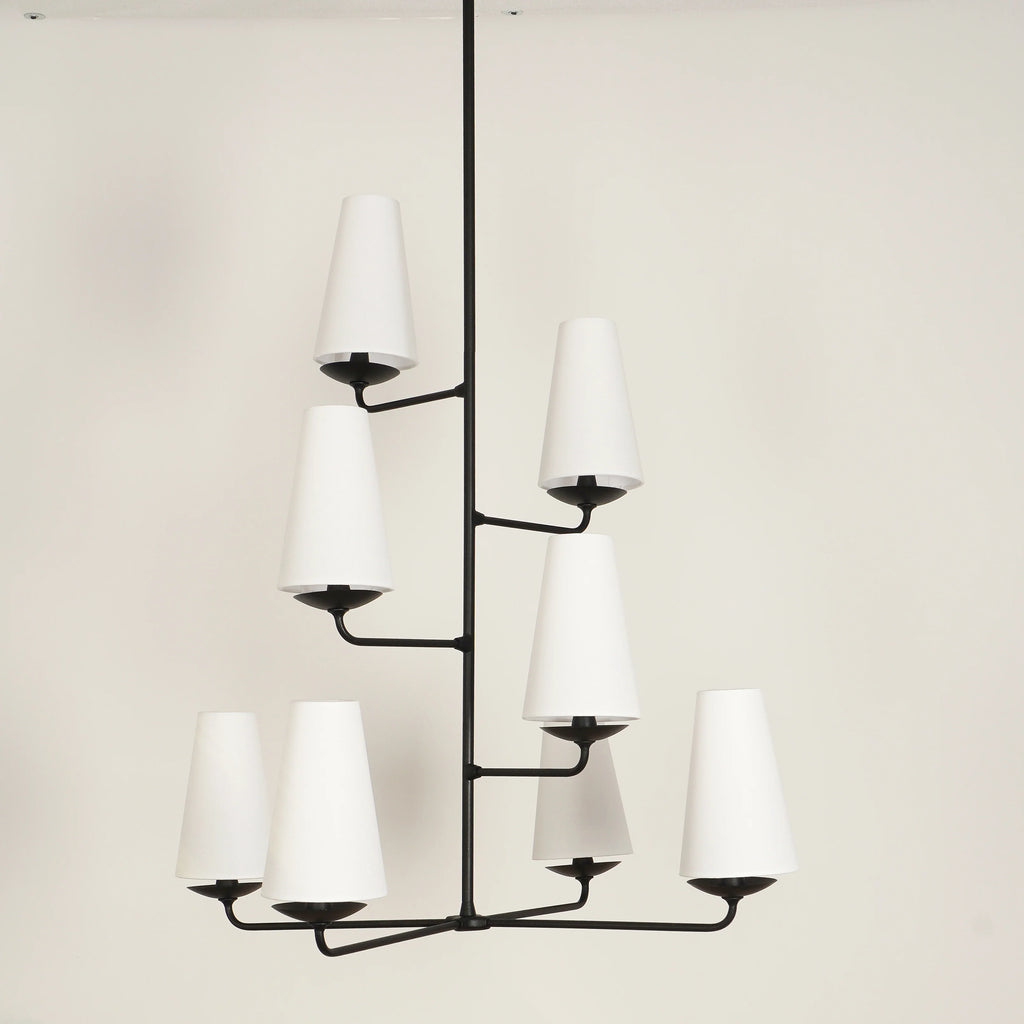 Vertical Chandelier | Modern Multi-Light Ceiling Fixture for Stairwell & Foyer | Lologe