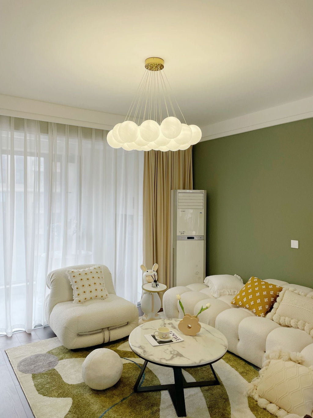 Glass Bubble Chandelier | Dining Room Living Room Modern Globe Design | Lologe
