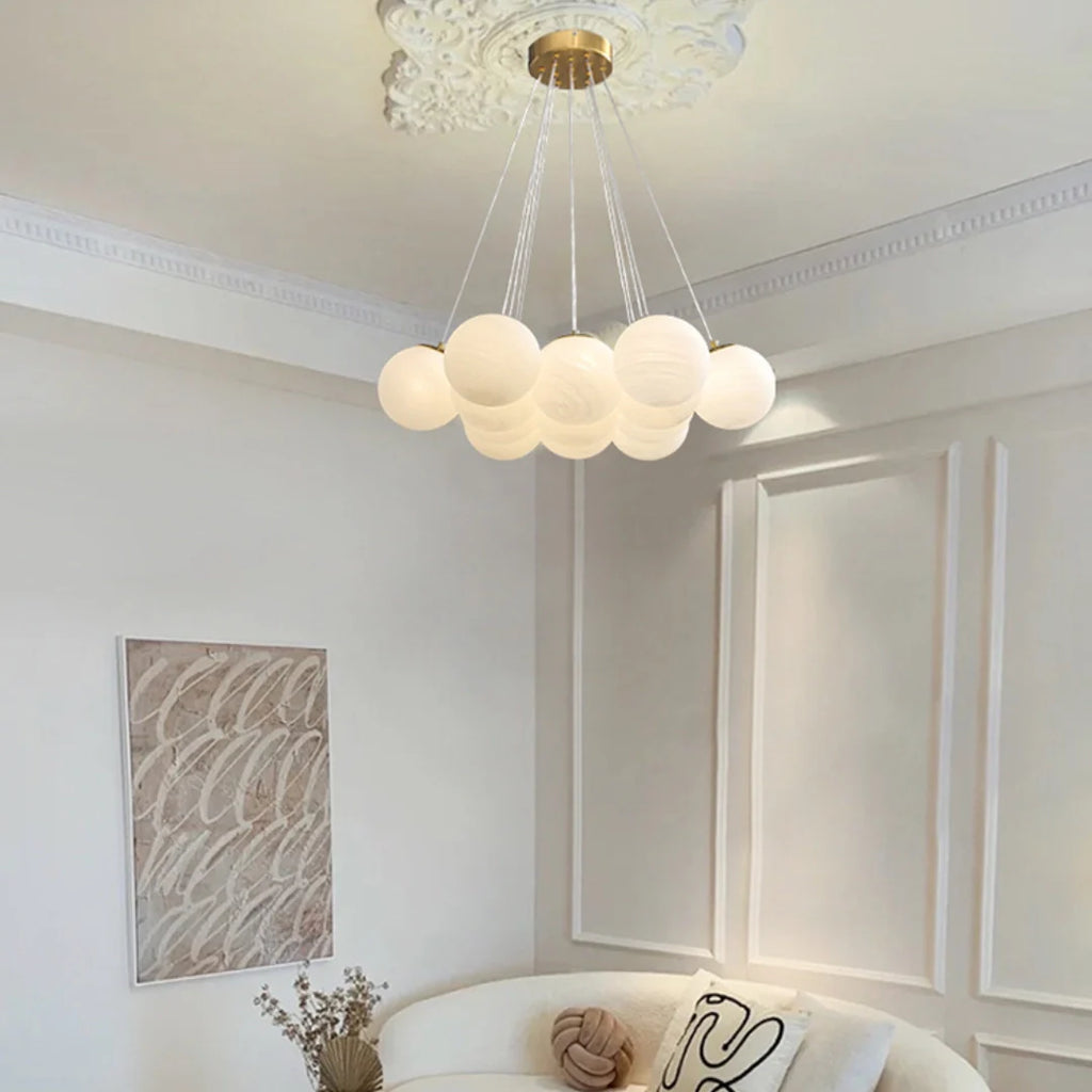 Glass Bubble Chandelier | Dining Room Living Room Modern Globe Design | Lologe