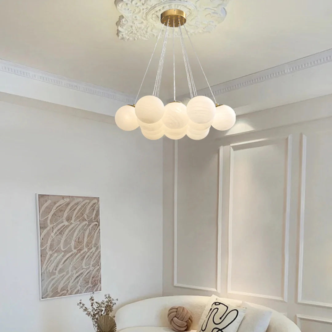 Glass Bubble Chandelier | Dining Room Living Room Modern Globe Design | Lologe