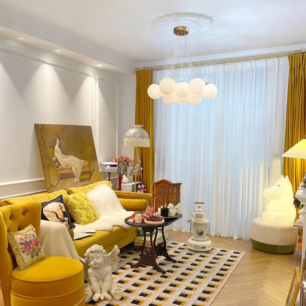 Glass Bubble Chandelier | Dining Room Living Room Modern Globe Design | Lologe