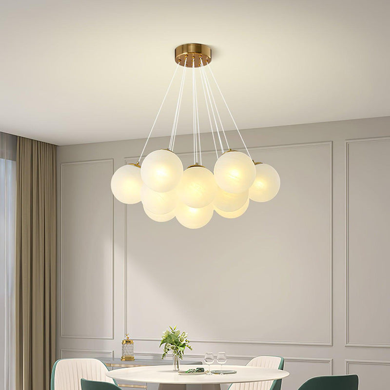 Glass Bubble Chandelier | Dining Room Living Room Modern Globe Design | Lologe