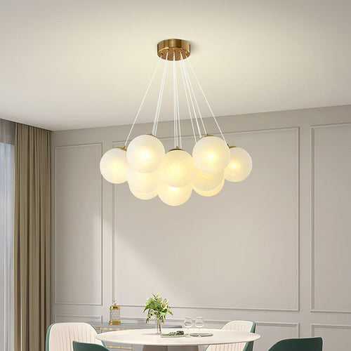 Glass Bubble Chandelier | Dining Room Living Room Modern Globe Design | Lologe