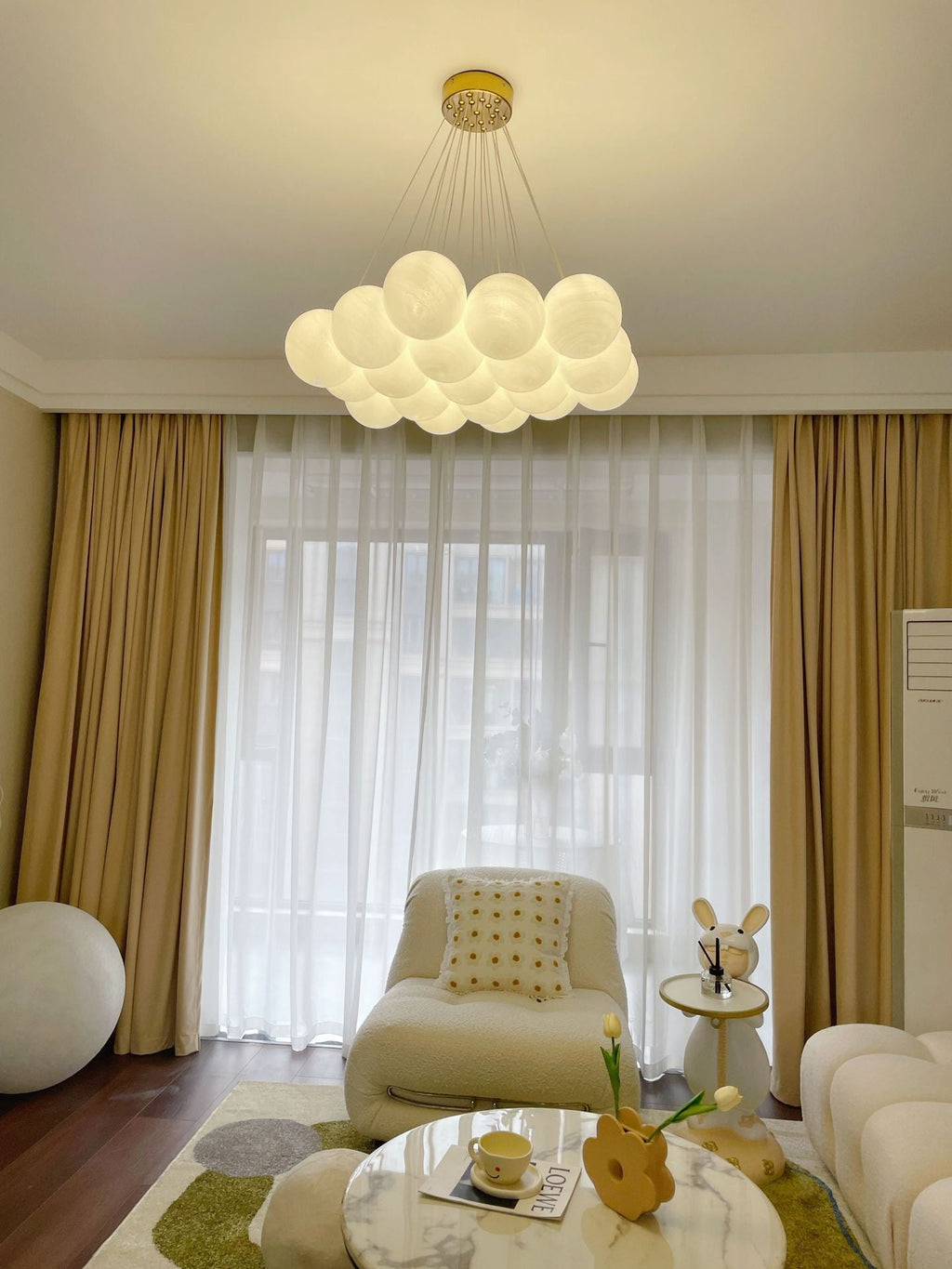 Glass Bubble Chandelier | Dining Room Living Room Modern Globe Design | Lologe
