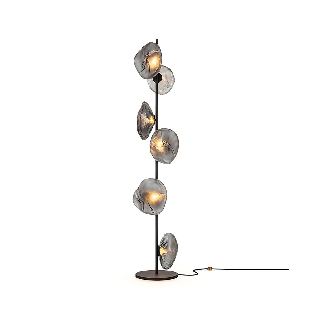 Glass Floor Lamp | Petal Design Accent Lighting for Living Room & Bedroom | Lologe