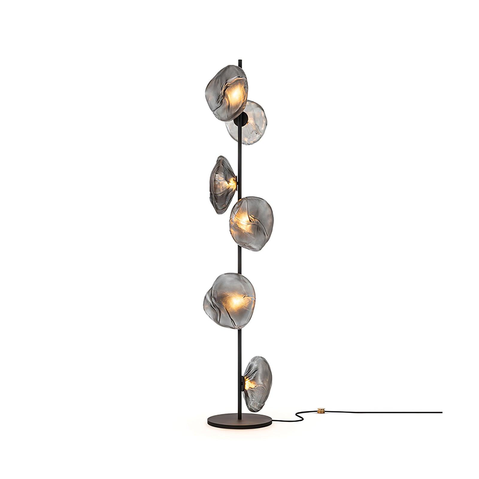Glass Floor Lamp | Petal Design Accent Lighting for Living Room & Bedroom | Lologe
