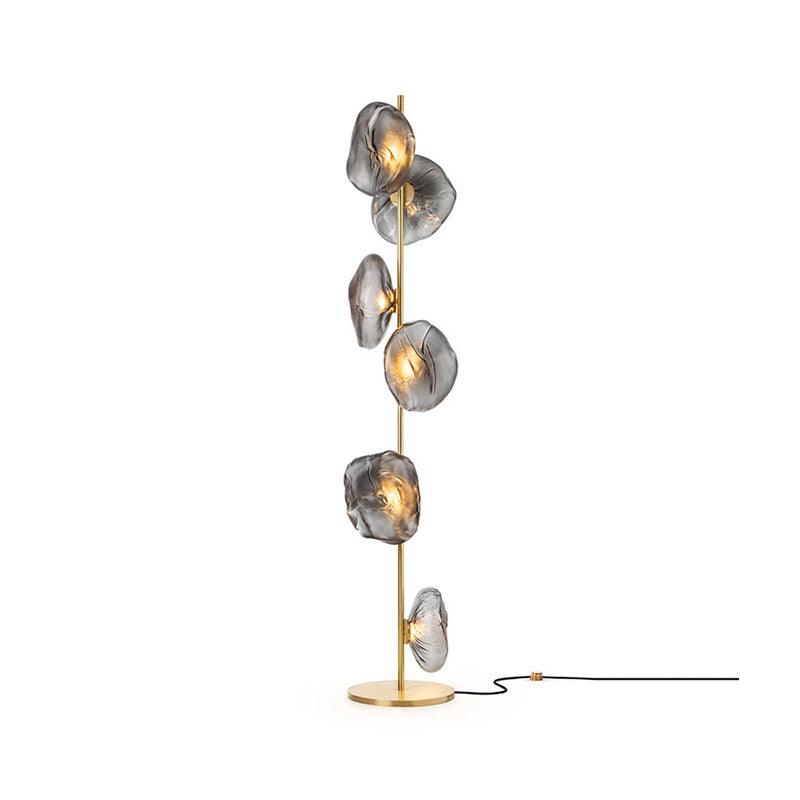 Glass Floor Lamp | Petal Design Accent Lighting for Living Room & Bedroom | Lologe