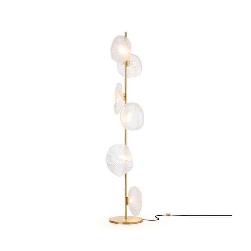 Glass Floor Lamp | Petal Design Accent Lighting for Living Room & Bedroom | Lologe