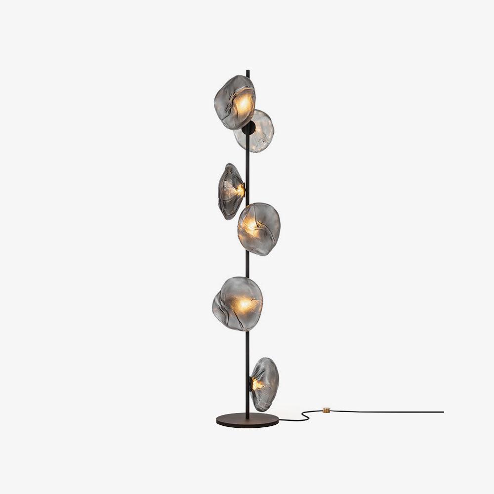 Glass Floor Lamp | Petal Design Accent Lighting for Living Room & Bedroom | Lologe