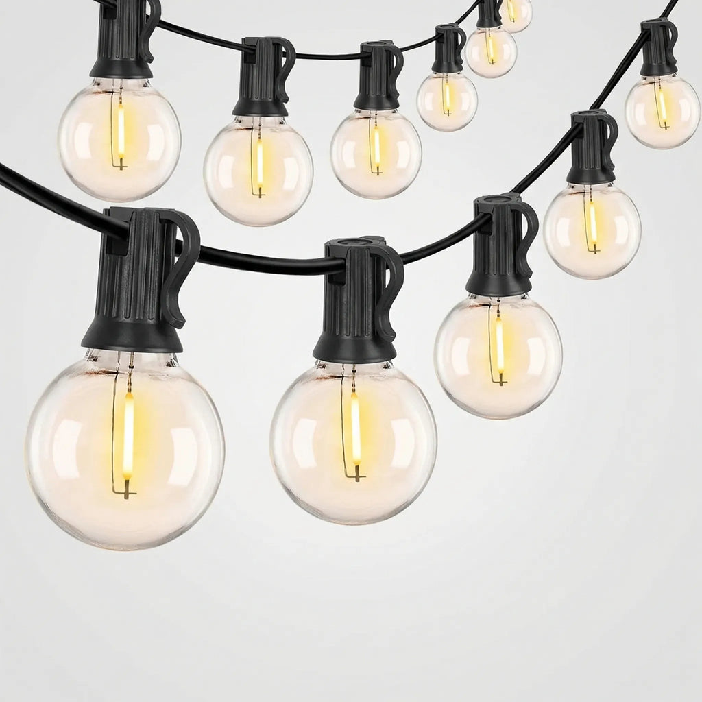 Glowfesta - G40 Globe LED Festoon String Lights- Outdoor Entertaining Areas