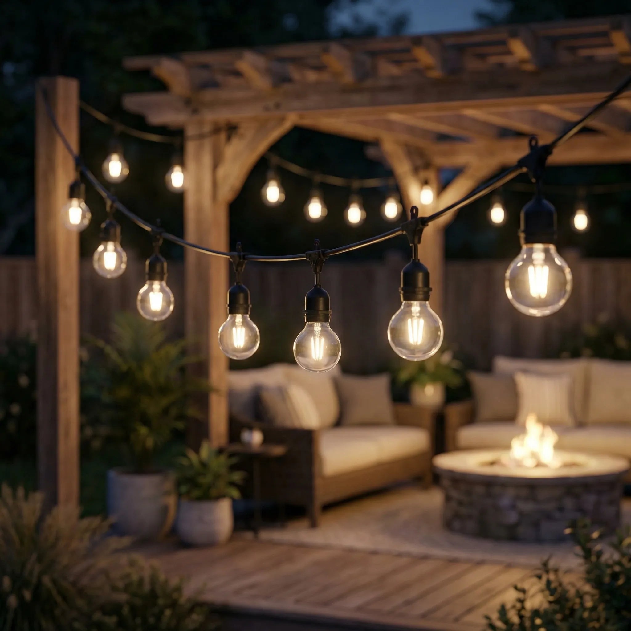 Glowfesta - G40 Globe LED Festoon String Lights- Outdoor Entertaining Areas