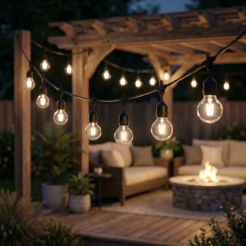 Glowfesta - G40 Globe LED Festoon String Lights- Outdoor Entertaining Areas