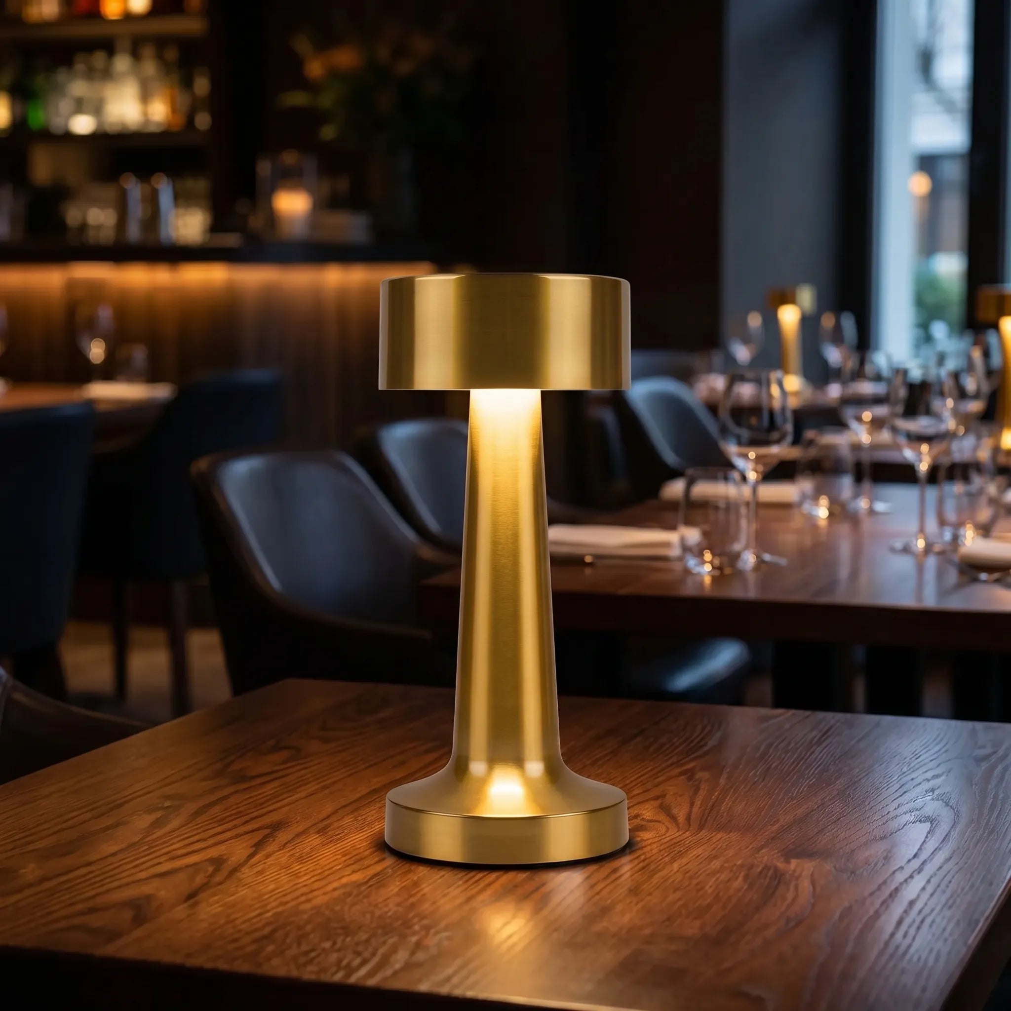 Glowmbre - Rechargeable Touch-Control LED Table Lamp- Bedside Mood Lighting