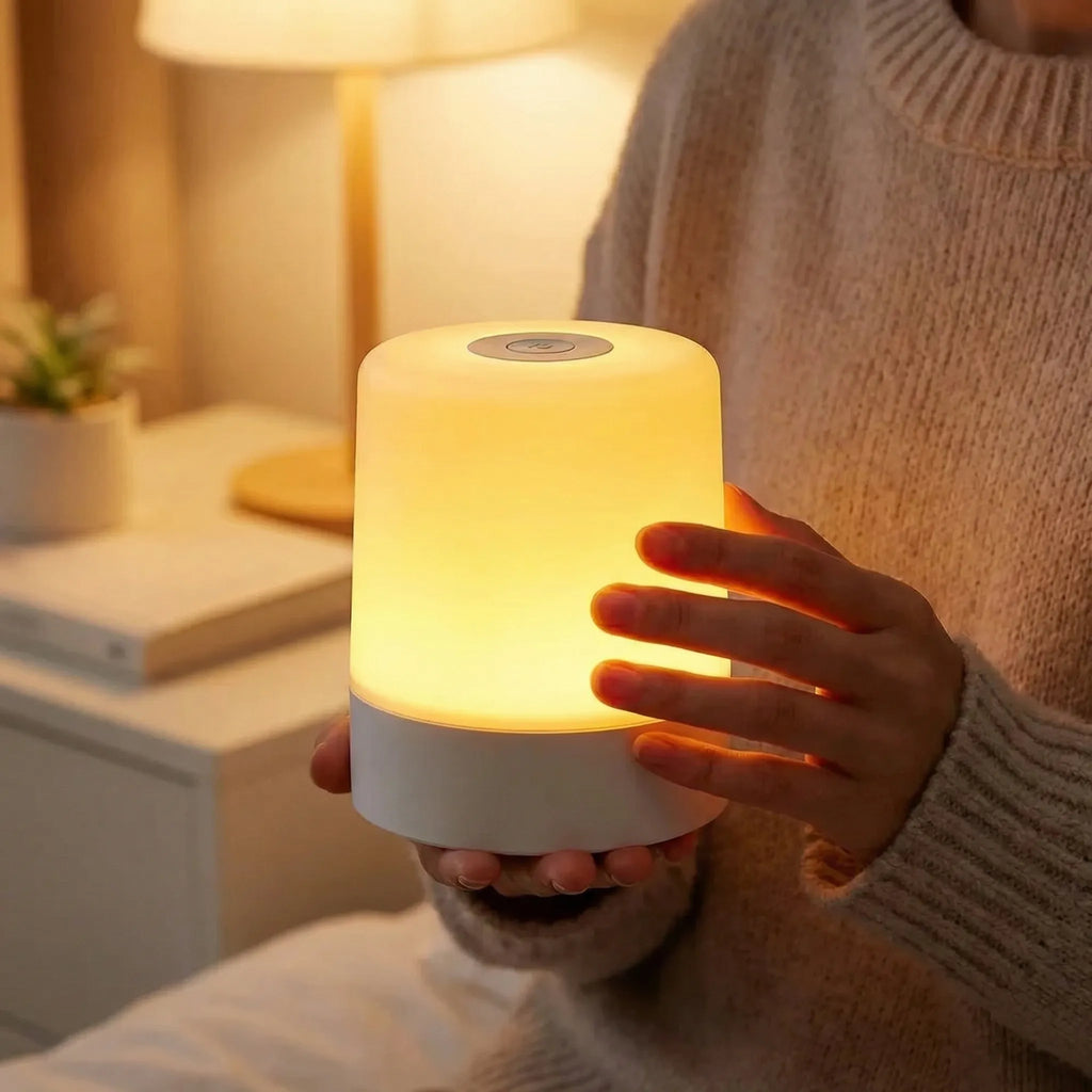 Glowvara - Dimmable Touchscreen RGB Desk Lamp- Bedside Reading Light