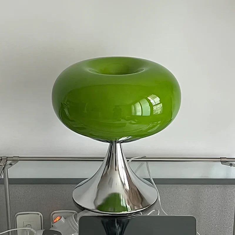 Bauhaus Table Lamp | Apple-Shaped Glass Accent Light for Living Room | Lologe