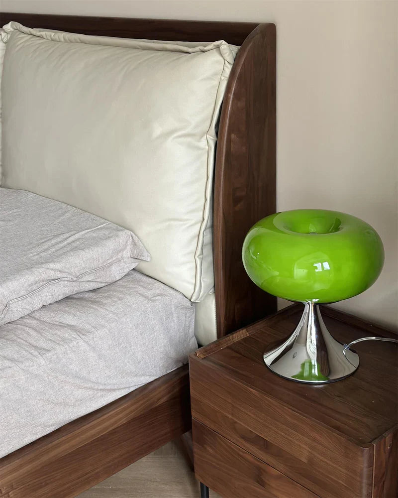 Bauhaus Table Lamp | Apple-Shaped Glass Accent Light for Living Room | Lologe