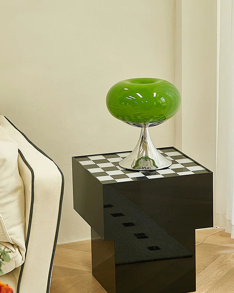 Bauhaus Table Lamp | Apple-Shaped Glass Accent Light for Living Room | Lologe