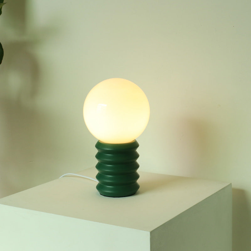Glass Table Lamp | Korean Style Bedside Lamp | Bedroom & Living Room | E27 | Lologe