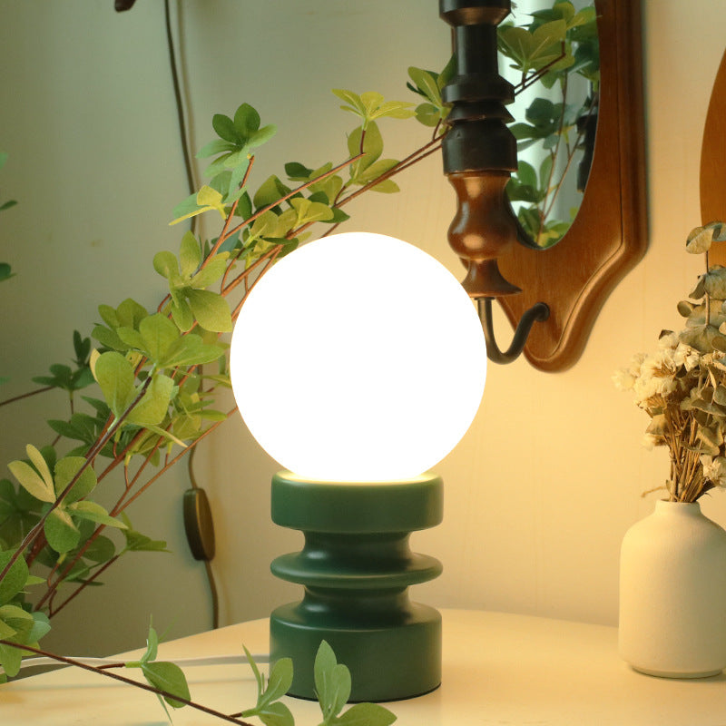 Glass Table Lamp | Korean Style Bedside Lamp | Bedroom & Living Room | E27 | Lologe
