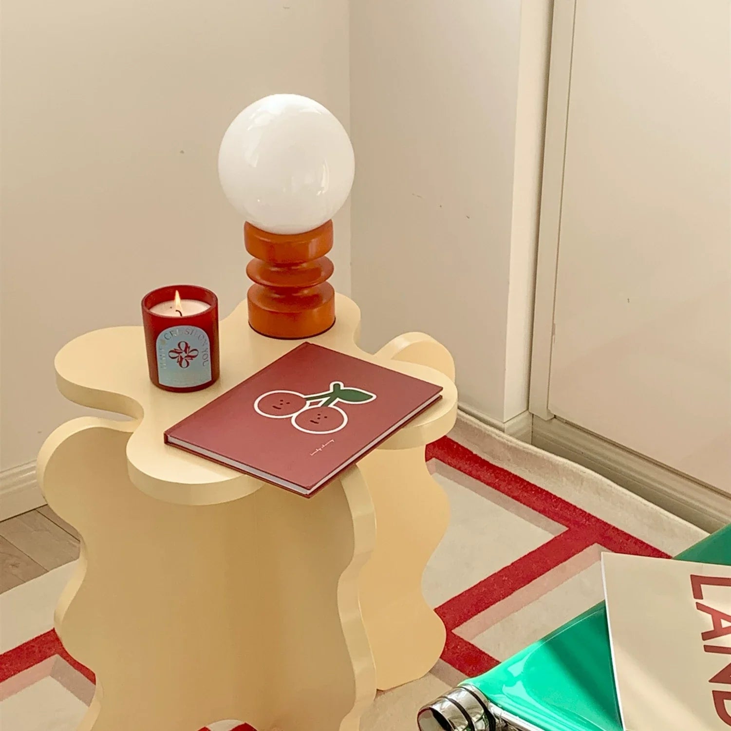 Glass Table Lamp | Korean Style Bedside Lamp | Bedroom & Living Room | E27 | Lologe