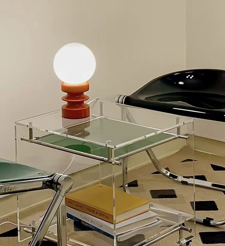Glass Table Lamp | Korean Style Bedside Lamp | Bedroom & Living Room | E27 | Lologe