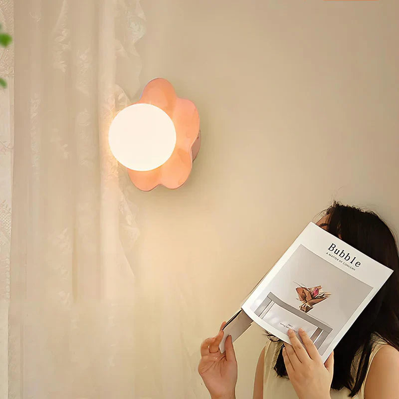 Floral Wall Lamp | Modern Decorative Sconce for Bedroom & Hallway | Lologe
